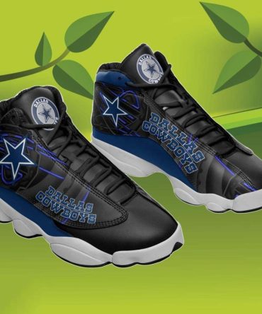 Personalized Cowboys Jordan Shoes, Custom Name Dallas Cowboys Jordan 13, NFL Dallas Cowboys Sneakers