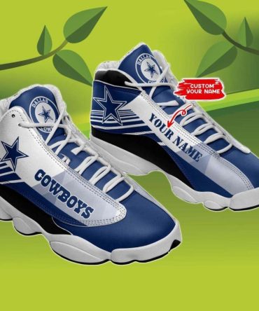 Personalized Cowboys Jordan Shoes, Custom Name Dallas Cowboys Jordan 13, NFL Dallas Cowboys Sneakers Summer 2023