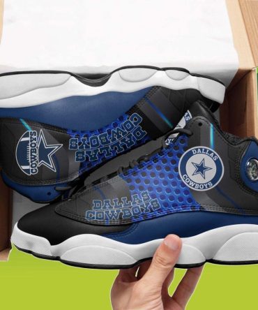 Personalized Cowboys Jordan Shoes For Lovers, Custom Name Dallas Cowboys Jordan 13, NFL Dallas Cowboys Sneakers
