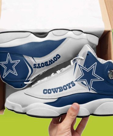 Personalized Cowboys Jordan Shoes For Men, Custom Name Dallas Cowboys Jordan 13, NFL Dallas Cowboys Sneakers