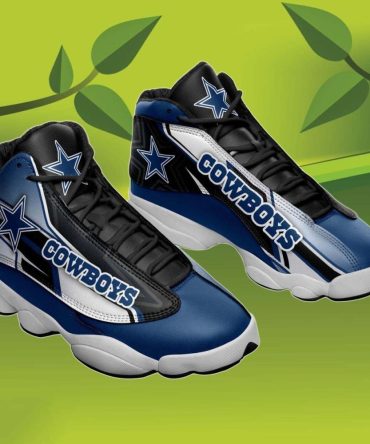 Personalized Cowboys Jordan Shoes Gift For Fan, Custom Name Dallas Cowboys Jordan 13, NFL Dallas Cowboys Sneakers