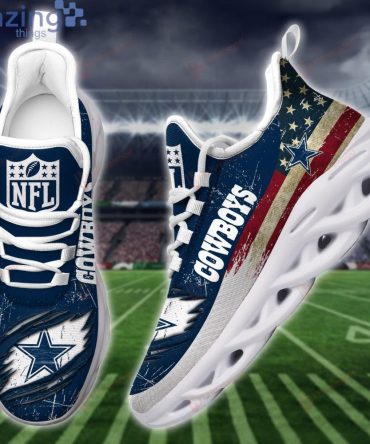 Personalized Dallas Cowboys Shoes, Custom Dallas Cowboys Max Soul Shoes, NFL Dallas Cowboys Chunky Sneakers For Men And Women