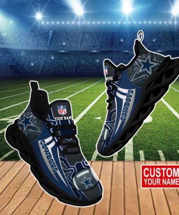 Personalized Dallas Cowboys Shoes, Custom Dallas Cowboys Max Soul Shoes New Trend For Fans, NFL Dallas Cowboys Chunky Sneakers