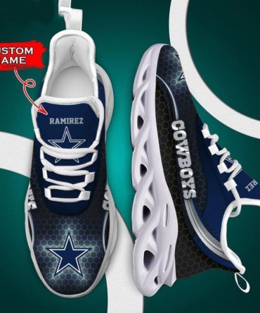 Personalized Dallas Cowboys Shoes For Lovers, Custom Dallas Cowboys Max Soul Shoes, NFL Dallas Cowboys Chunky Sneakers