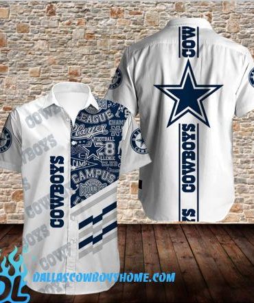 Dallas Cowboys Aloha Shirt Tropical Flower Short Sleeve