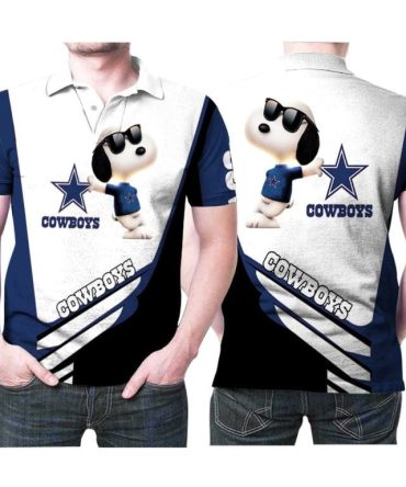 Snoopy Dallas Cowboys Shirts, Custom Dallas Cowboys Polo Shirts Print Full, NFL Dallas Cowboys Sleeve Polo