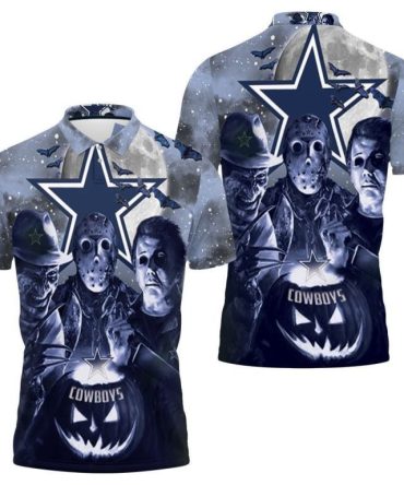 The Horror Dallas Cowboys Shirts, Custom Dallas Cowboys Polo Shirts, NFL Dallas Cowboys Sleeve Polo