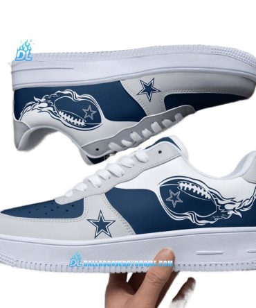 White Dallas Cowboys Shoes, Custom Dallas Cowboys Air Force 1 Print Full, NFL Dallas Cowboys For Men