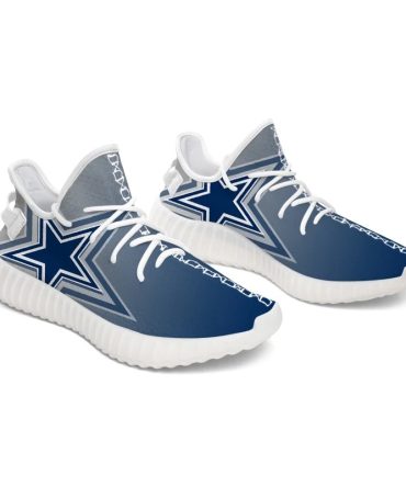 White Dallas Cowboys Shoes Print Full, Custom Dallas Cowboys Yeezys For Family, NFL Dallas Cowboys Sneakers