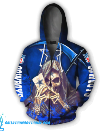 Dallas Cowboys Halloween Hoodie Death Card