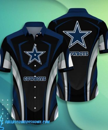 Cowboys Logo and Flower Hawaiian Shirt