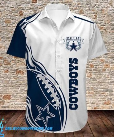Dallas Cowboys Shirts Mens Fireball Button Short Sleeve