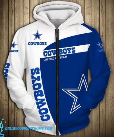 Dallas Cowboys Zip Hoodie No3 Hooded Cowboys America's Team