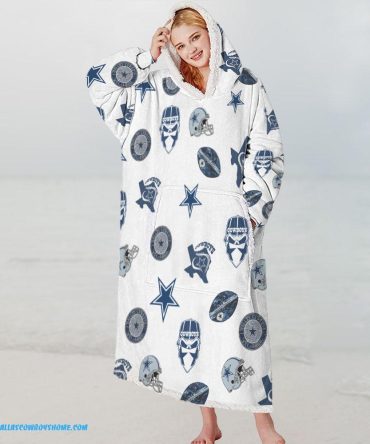 Dallas Cowboys Hoodie blanket with icon Cowboys