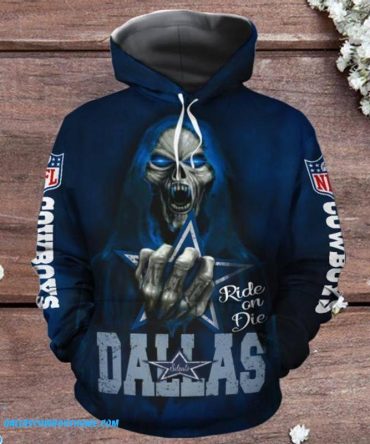 Dallas Cowboys Skull 3D Hoodie