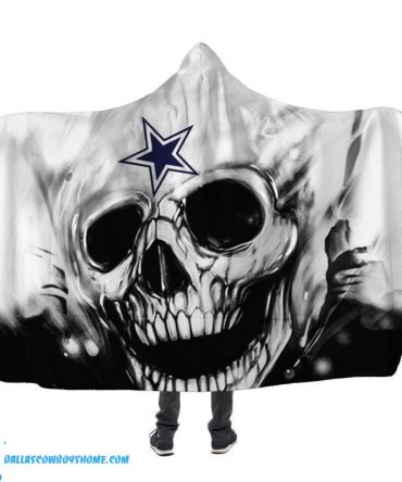 Dallas Cowboys blanket hoodie skull Halloween 2021