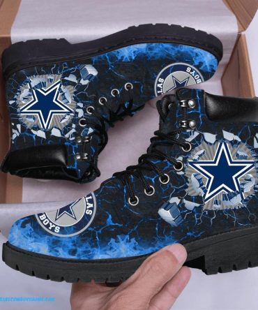 Dallas Cowboys boots fire and logo custom