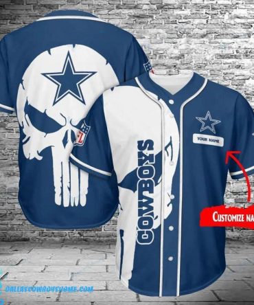 Dallas Cowboys jersey skull custom name