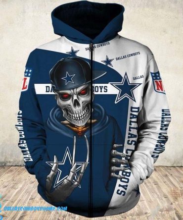 Dallas Cowboys Skull Hoodies No68