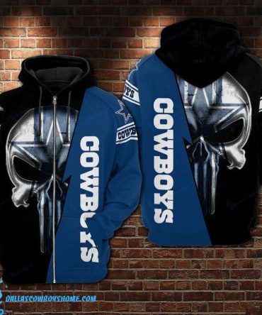 Dallas Cowboys zip up hoodie halloween print full