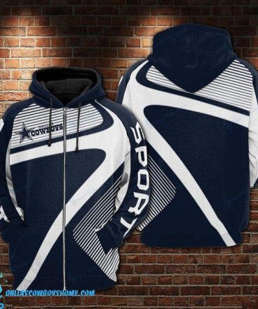 Dallas Cowboys zip up hoodie simple stylized