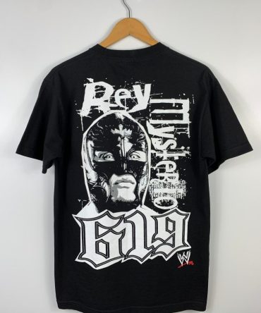 Vintage Rey Mysterio 619 Wwe Double Side Print T-Shirt Black Size M