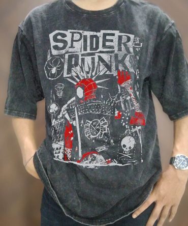 Retro Spider Punk Shirt, Spider-Man Across The Spider-Verse Shirt V10, Spider-Man 2023 Shirt, Oversized Wash Shirt, Spider Fan Gift, Ds002
