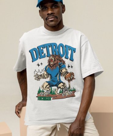 Detroit Football T Shirt , Detroit Graphic Bootleg T Shirt , Vintage Detroit Football , Vintage Detroit Football Shirt
