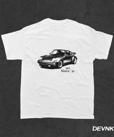 Vintage Porsche 911 Since '31 Retro Car Graphic T-Shirt, 90'S Racing Streetwear , Heavy Cotton Tee