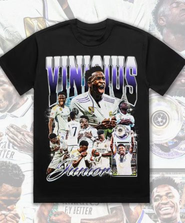 Bootleg Vintage 90S Style Vinicius Junior T-Shirt Real Madrid Vini Jr