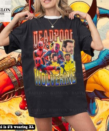 Deadpool And Wolverine Shirt 90S Bootleg Graphic Tee Sweatshirt Hoodie, Deadpool 3 Shirt Wolverine Deadpool Movie Merch Funny Deadpool Shirt