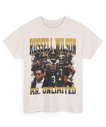 Russell Wilson Mr. Unlimited Vtg Retro Y2K Wwe Football Style Tee Shirt New Store Sale
